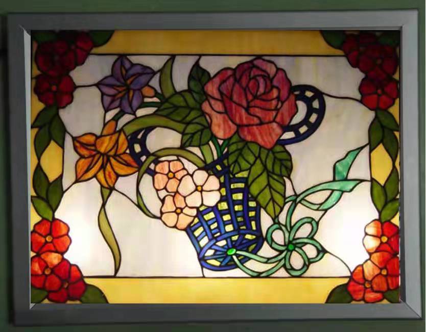彩色玻璃屏风