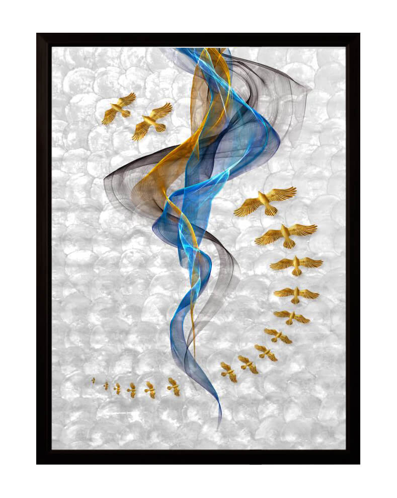 七彩贝壳装饰画